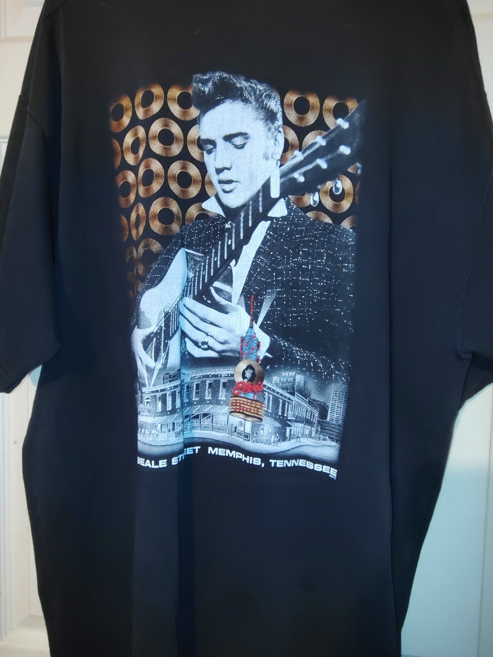 Black Elvis Presley Graphic Short Sleeve Tee